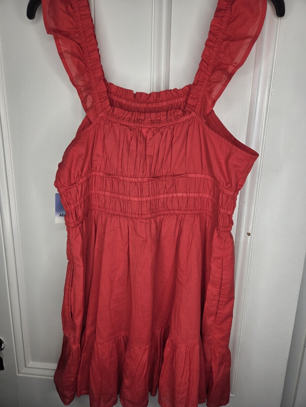 Abound Red Ruffled Strap Mini Dress - Picture 2 of 3